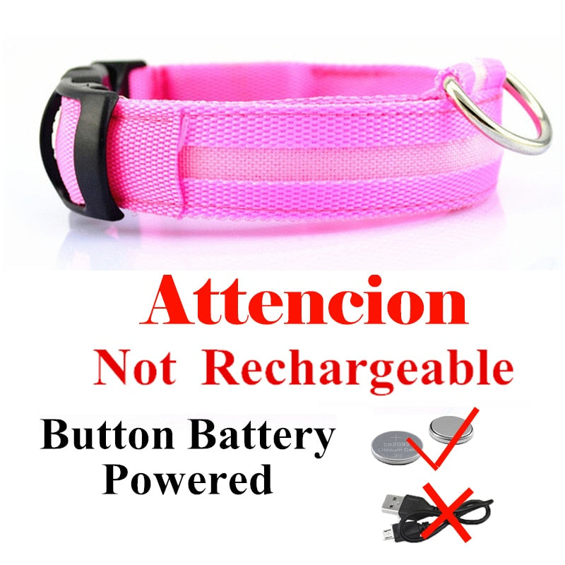 USB Rechargeable Pet Dog LED Glowing Collar  Luminous Flashing Necklace Outdoor Walking  Night Safety Supplies